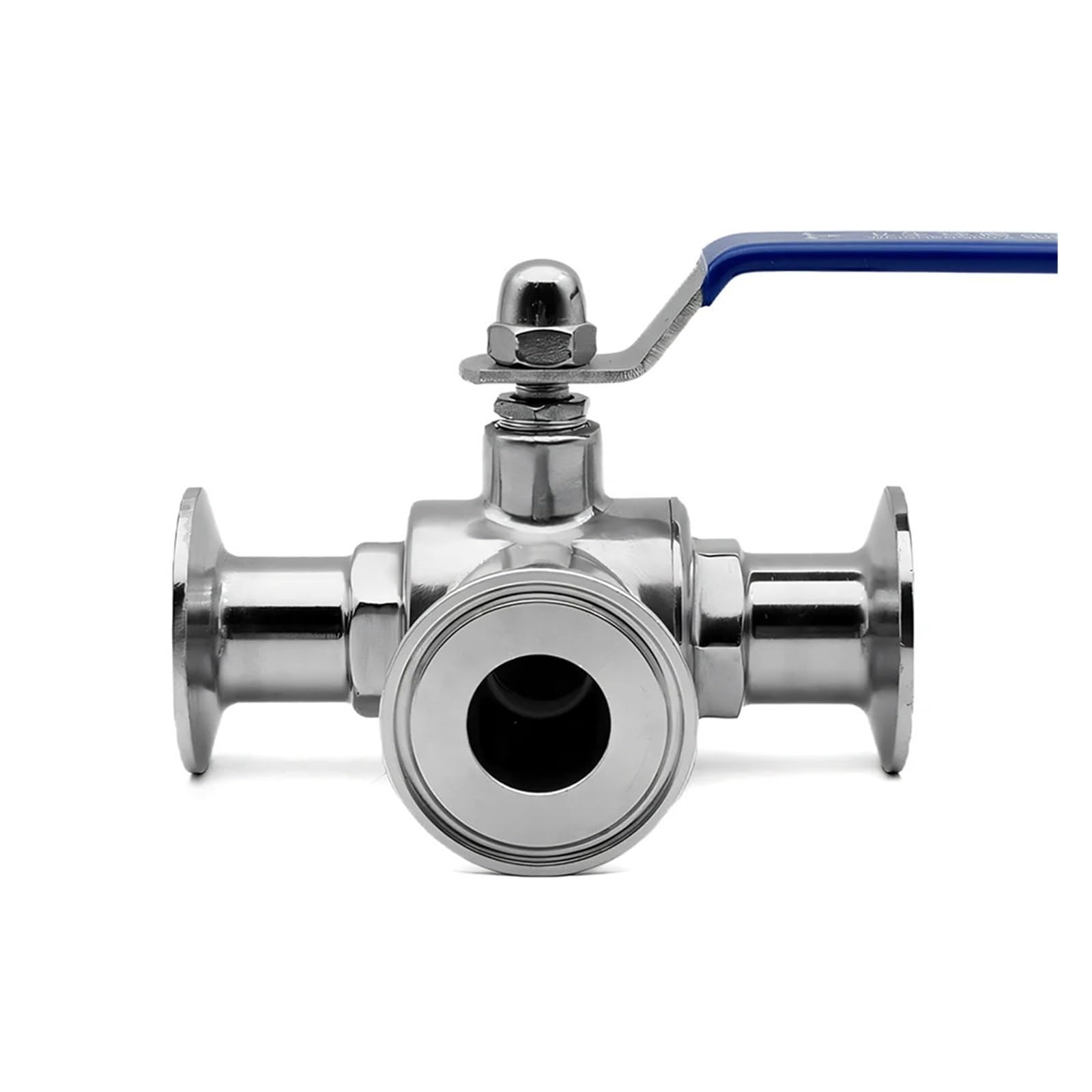Zawór kulowy sanitarny 3-drogowy ze stali nierdzewnej SS304 — 19–51 mm z tuleją przyłączeniową T/L Tri Clamp 1,5”/2” do żywności farmaceutycznej Homebrew Płyn przemysłowy(T-port,45mm Ferrule 64)