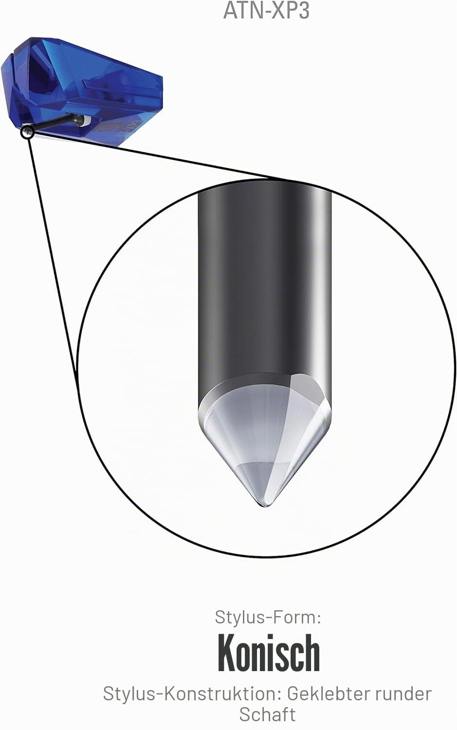 Audio-Technica ATN-XP3 Ersatznadel für at-XP3 blau