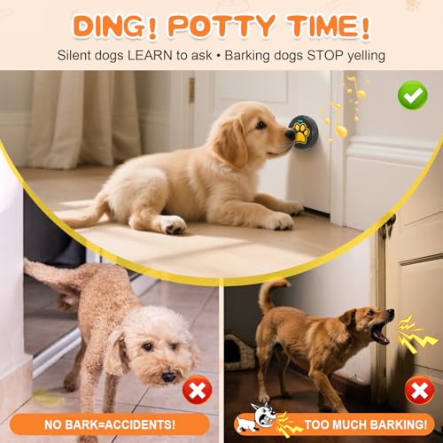 ChunHee Dog Bells to Go Outside - Bell for Dogs to Ring to Go Potty | Durable Chew-Resistant Design | 5 Adjustable Volume & 28 Custom Ringtones | Dog Bells to Go Outside Without Barking