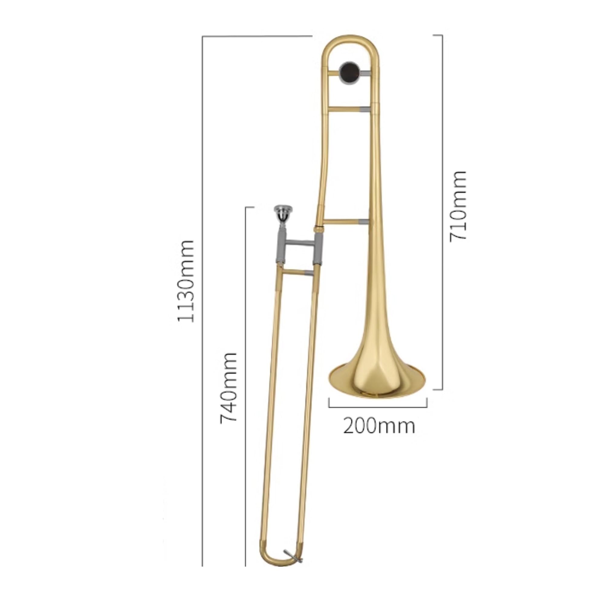 Puzon Profesjonalny puzon tenorowy B flat instrument dęty blaszany
