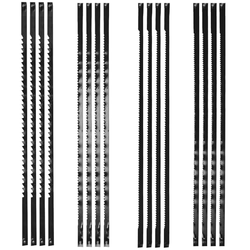 Lames de scie à chantourner 133mm – Set 26pcs avec 10/15/18/21/24/28 TPI – Lame scie a chantourner pour bois métal plastique, coupes fines et modélisme,...