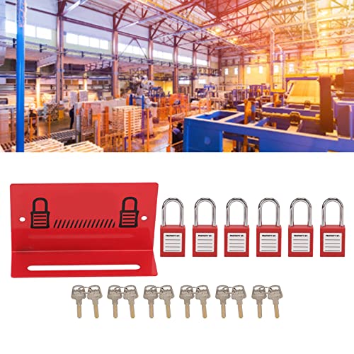 Lockout Tagout Lock Set, Safety Padlock Key Rack Set, Wall Mounted ...
