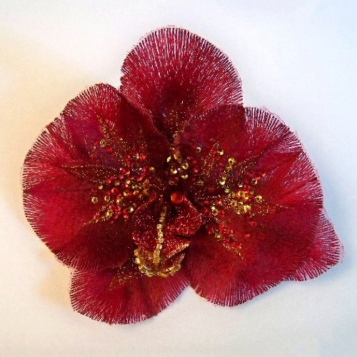 Jewel Phalaenopsis Large Orchid Artificial Flower Hair Clip