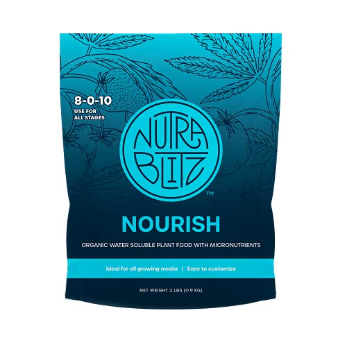 NutraBlitz Nourish 8010 Organic Water Soluble Hydroponic Nutrients