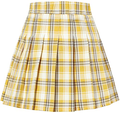 Image of SANGTREE Girls Women's Pleated Skirt, Elastic Waist Uniform Skirt, 2 Years - US 4XL