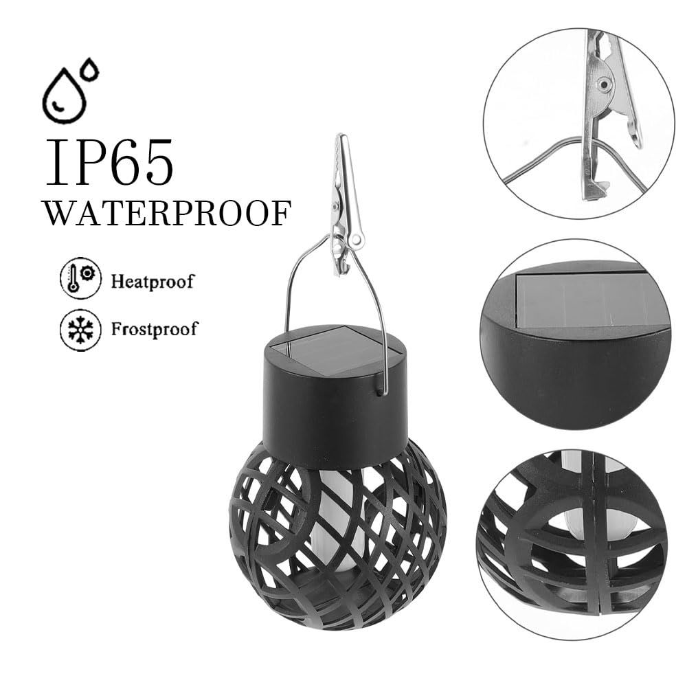 Solarlampen für Außen Hängend x8, Gartenleuchten Solar Hängelampe Outdoor mit Clips, Solar Hängeleuchte, Solarleuchte Hängend, Led Hängelampe Outdoor, Solarlampe Baum für Garten, Hof, Camping Deko.