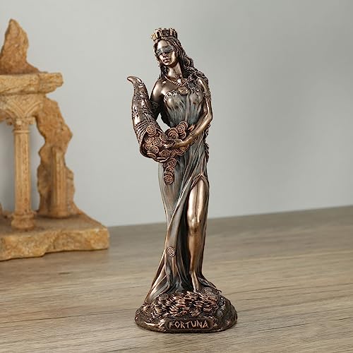 Estatua de resina con acabado bronce frío 6 1/8 pulg miniatura 2