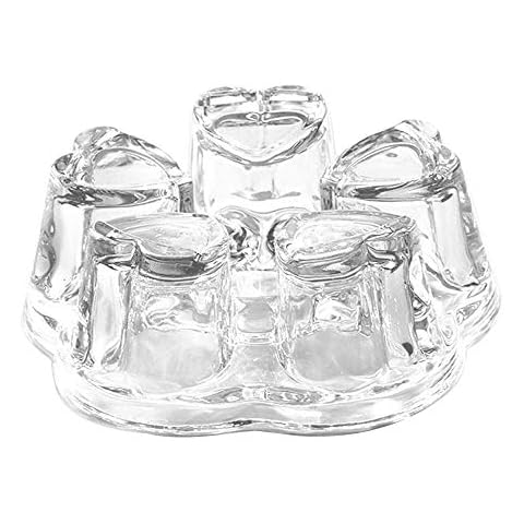 Tubayia Elegant Herz Form Glas Stövchen Teekanne Wärmer Teewärmer Kaffeewärmer Cover