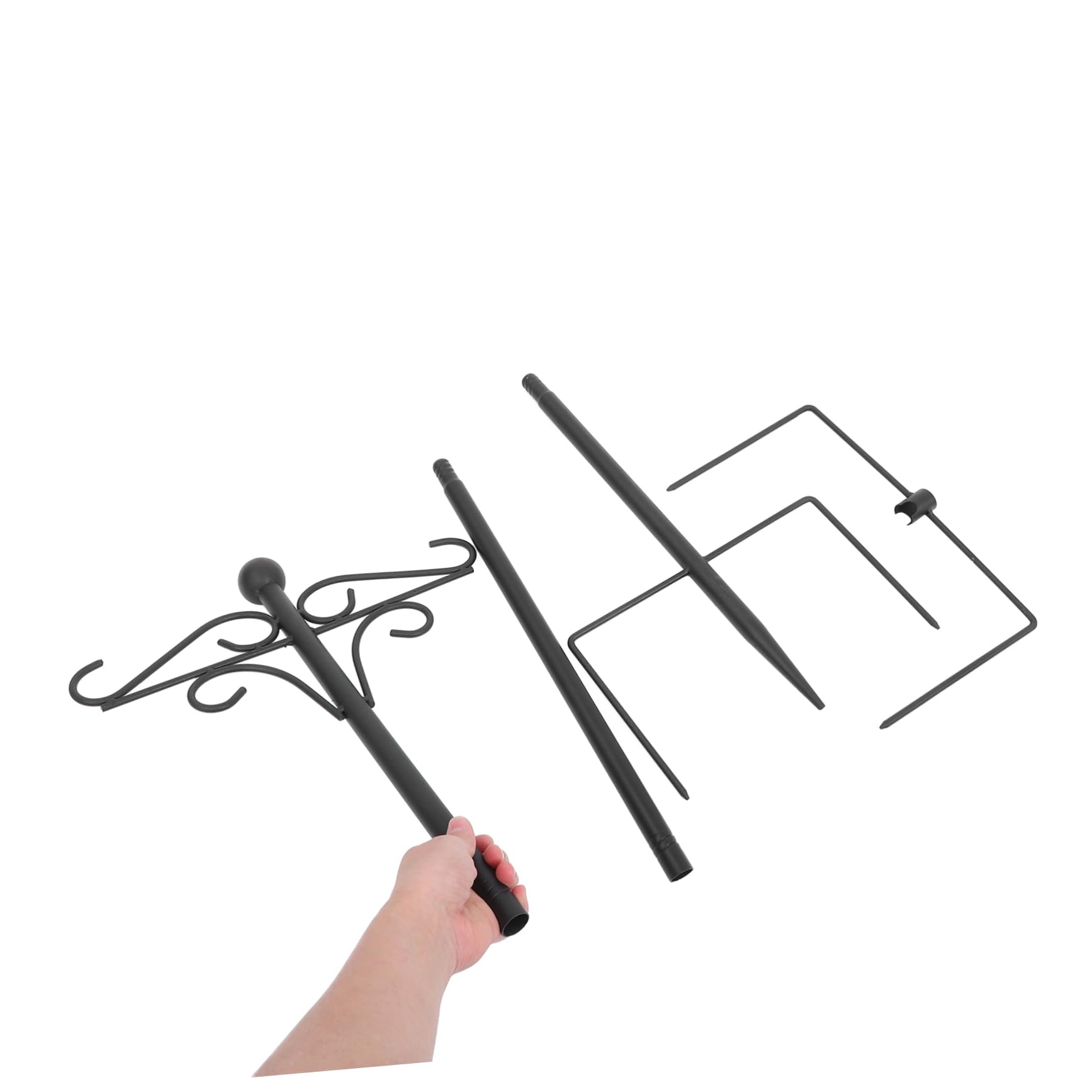 BESPORTBLE Ganci da Pastore per Esterni Resistenti Ganci da Giardino Alti con Punte di Base da Giardino per Mangiatoie per Uccelli Appendini per Piante Sospese Supporti per Lanterne