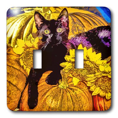 Interruptor doble de gato para Halloween lsp_4475_2 en salón 3