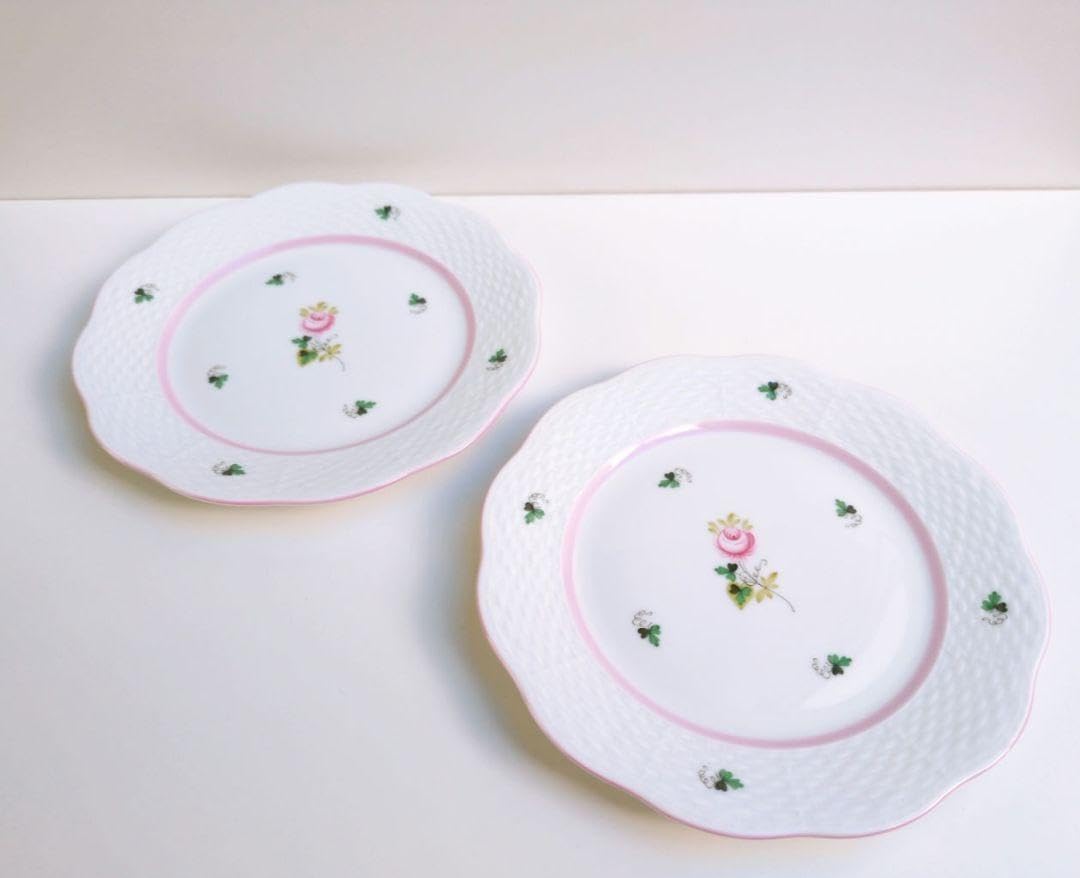HERENDヘレンドウィーンの薔薇デザートプレートペアウィンナーローズ19c美品 ヘレンド ウィーンの薔薇（ピンク） 19cmプレートを買い取りまし