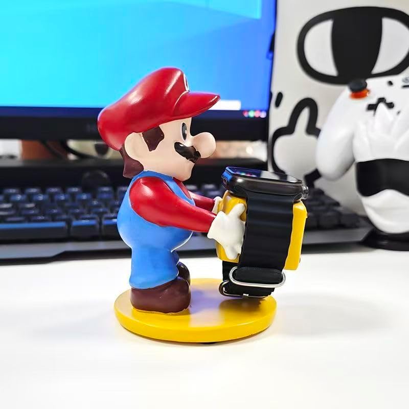 Cartoon Plumber Figure Watch Stand Compatible with Apple Watch image 4