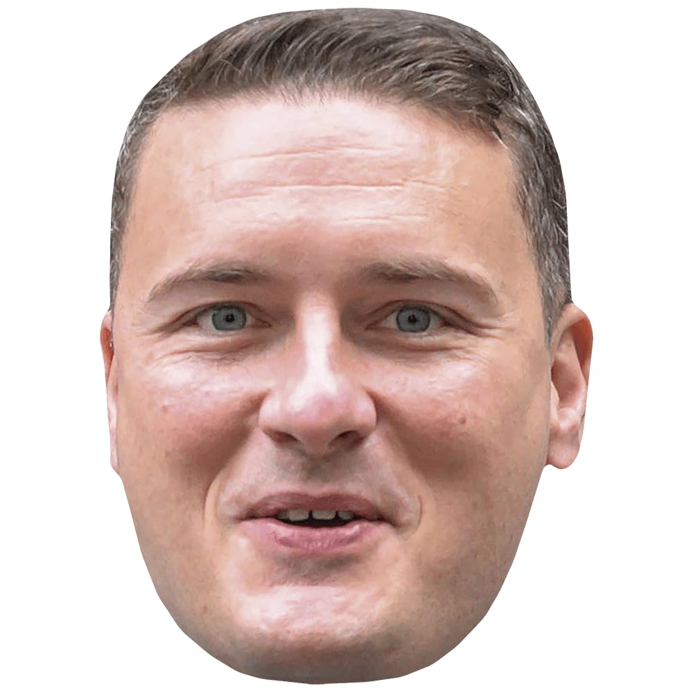 Wesley Streeting (Smile) Celebrity Mask, Flat Card Face, Fancy Dress Mask