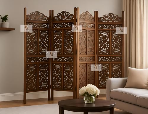 Image of Partition for Living Room,Divider,Partition Wall Divider Screen Separator, Wall Panel Divider for Hall | Bedroom |Office | Puja Room | Restaurant S Design (5 Feet -4 Panel)