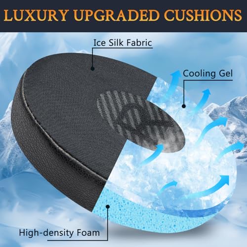 Image of SOULWIT Cooling-Gel Ear Pads Replacement for Bose On-Ear 2 (OE2 & OE2i) / SoundLink /SoundTrue On-Ear Headphones, Earpads Cushions with High-Density Noise Isolation Foam - Full Black