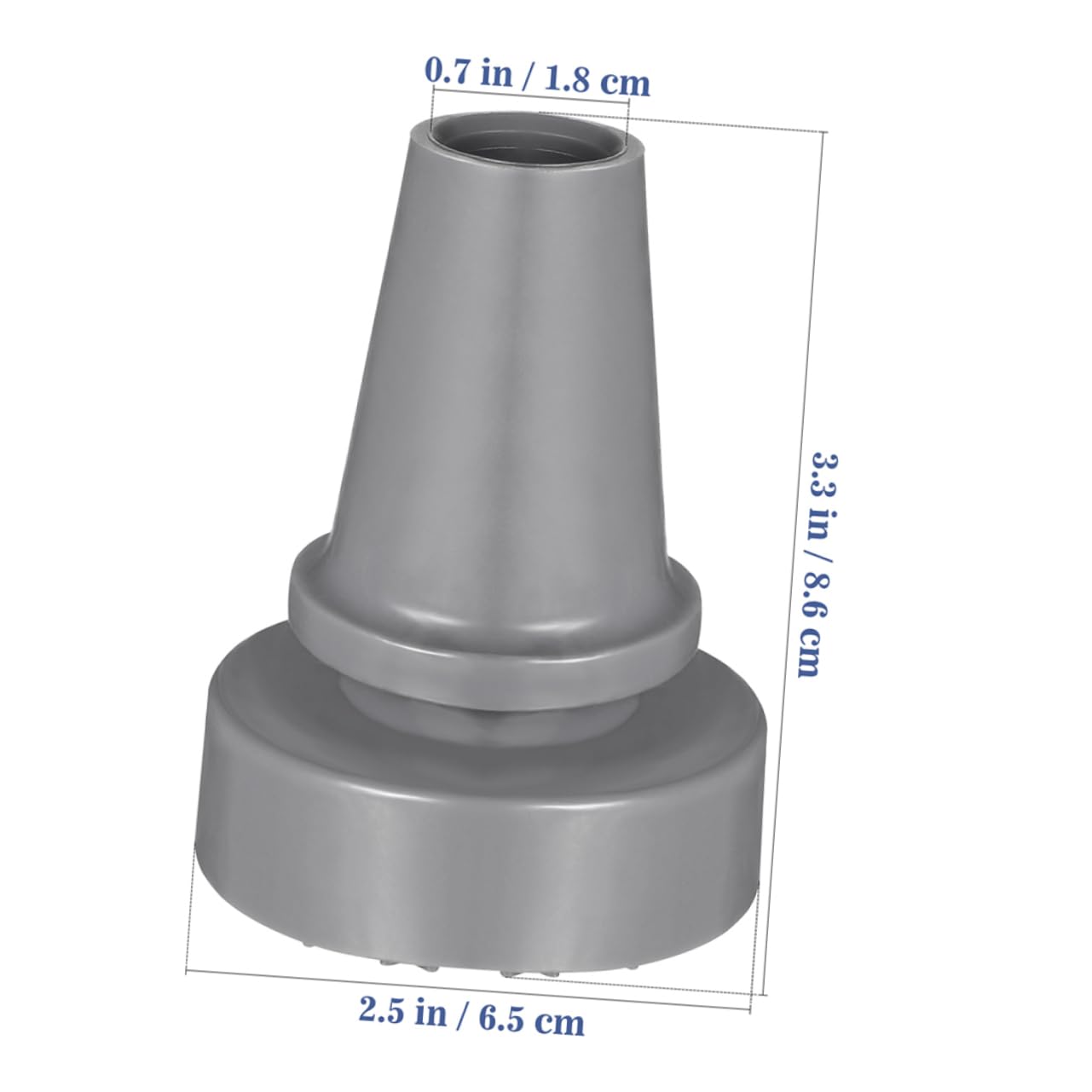 TOVINANNA 2pcs Non-Slip Rubber Cane Tips for Stability Universal 22mm Fit Walk Safely at Home or Park