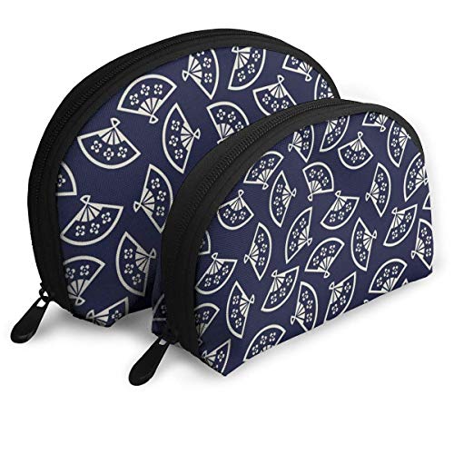 Modello ventaglio Asia orientale Borse portatili Pochette Borsa portamonete Borsa da viaggio cosmetica One-Big e One-Small 2Pcs Cancelleria Matita Borsa multifunzione Portafoglio Portafogli Borsa