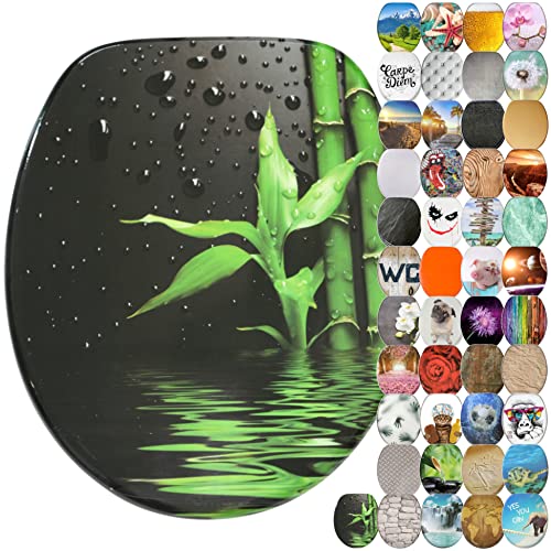 Sanilo Soft Close Toilet Seat, Wide Choice of New Toilet Seats, Stable Hinges, Easy to Mount (Virella), Length 470mm / Width 377mm