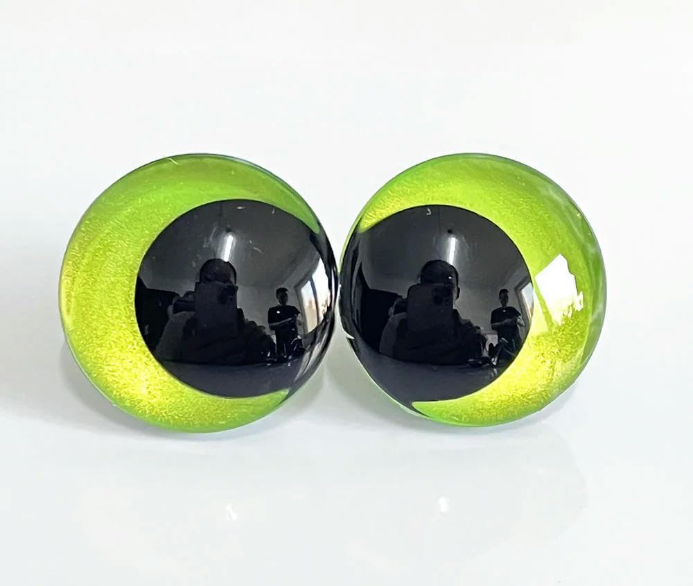 Yeux de jouet 3D noirs peints à la main 12mm 20mm 30mm pour doudou peluche