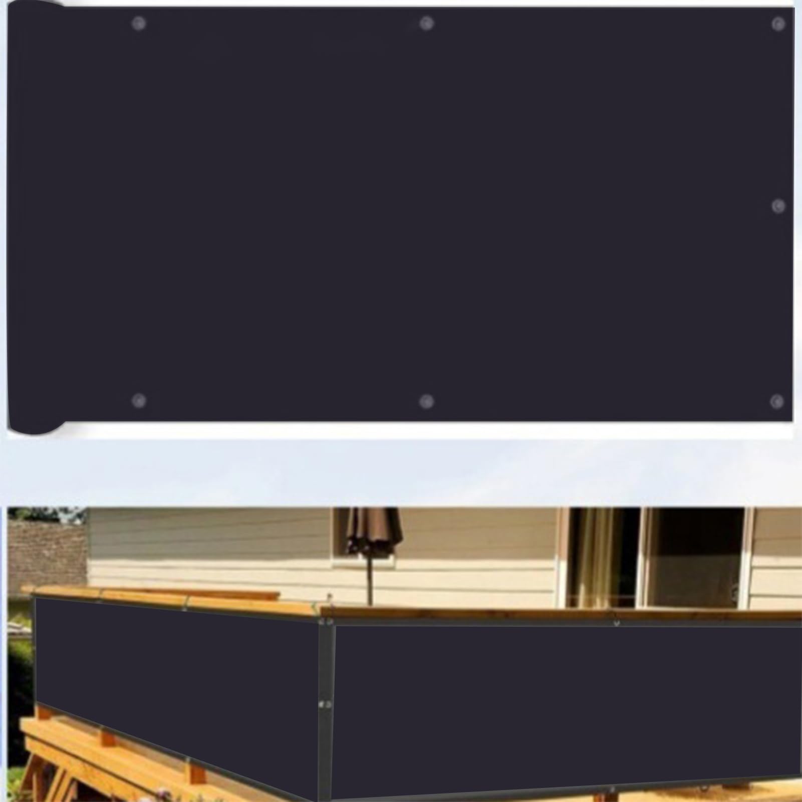 Brise-Vue pour Balcon Protection UV Et Anti-Vent 0.9m x 7.5m Panneau D'