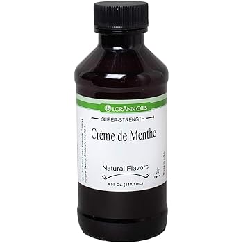 LorAnn Crème de Menthe Super Strength Natural Flavor, 4 ounce bottle