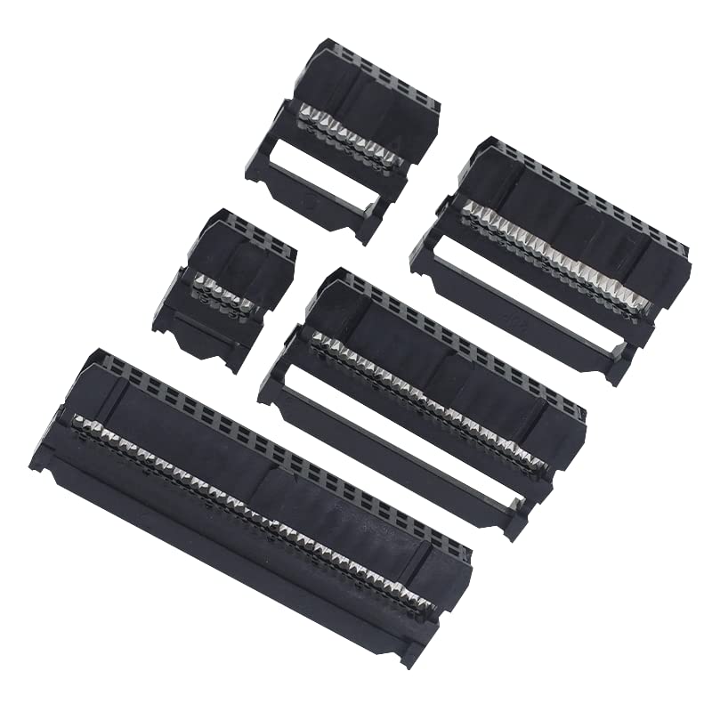 fengpeng 10Pcs FC 6P/8/10/12/14/16/20/26/30/34/40/50 Pin 2.54mm Pitch Female IDC Socket Connector Ribbon Cable(2x8P)