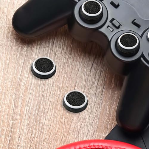 Image of 4pcs Thumb Grips, Full Protection Anti-Slip Anti-Scratch Anti-Fingerprint Protective Cover Thumb Joystick Cap Compatible with Xbox Series X /S Xbox One Switch Pro Controller(Black)
