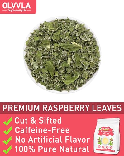 Image of Olvvla - Raspberry Leaf Tea Bags - 1.5g X 50 Count - 100% Pure Red Raspberry Leaf Herbal Tea - Natural Pregnancy Tea - Non-GMO - Caffeine-free - Ease Menstrual Cramp & Support Healthy Pregnancy