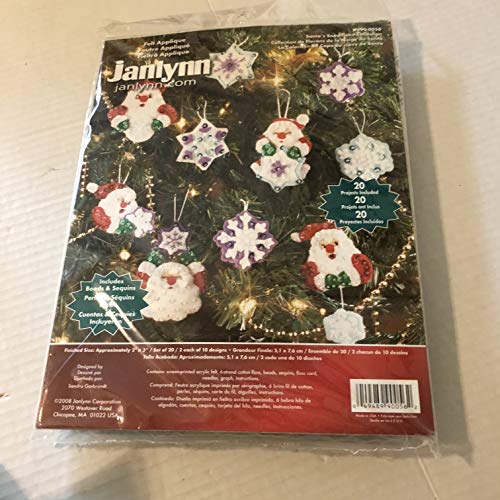 Janlynn Counted Cross Stitch Kit, Santa's Snowflake Ornament Collection