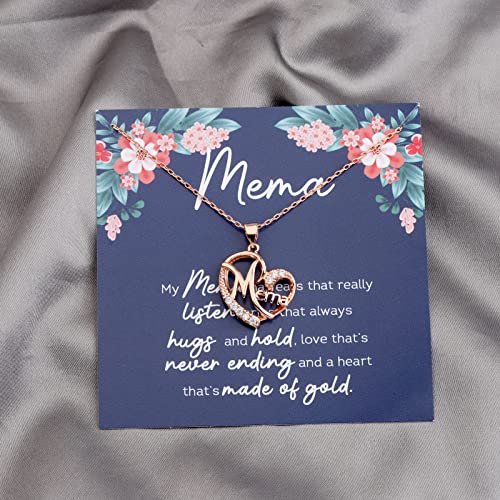 Lywjyb Birdgot Mema Gift Best Mema Ever Gift Grandma Gift from Grandchildren Grandma Birthday Appreciation Gift (Mema ne card RG)2