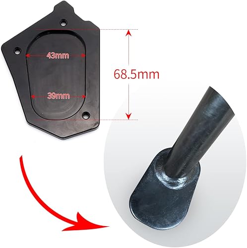 Miniatura 2 de Mokiton Placa de soporte de extensión para soporte lateral de motocicleta compatible con BMW R1250GS Rallye HP 2018-2023 (solo para suspensiones