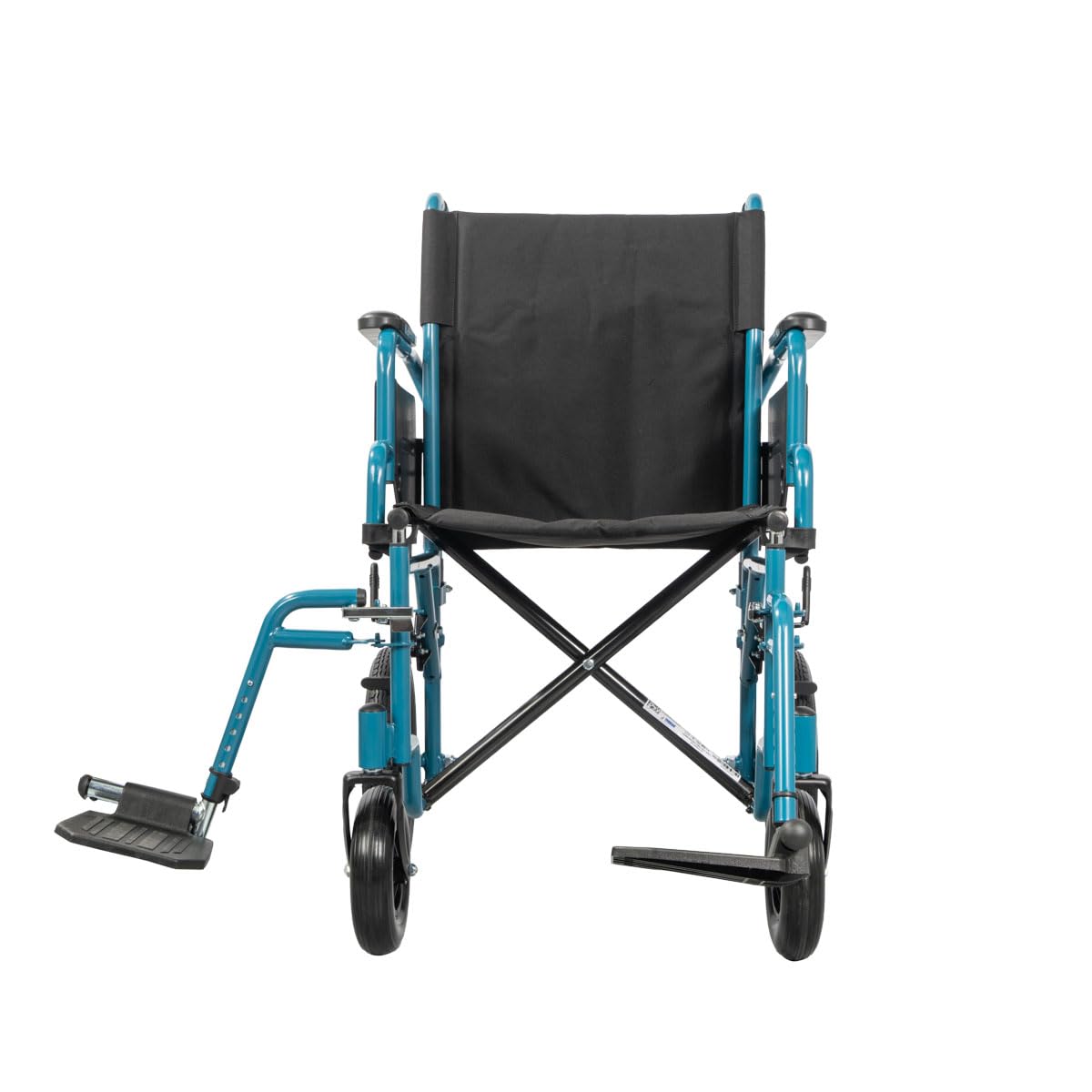 Ausilium Sedia a Rotelle Pieghevole da Transito in Acciaio — seduta 46 cm, ruote piene da 12", braccioli ribaltabili, portata 125 kg, ausilio mobilità