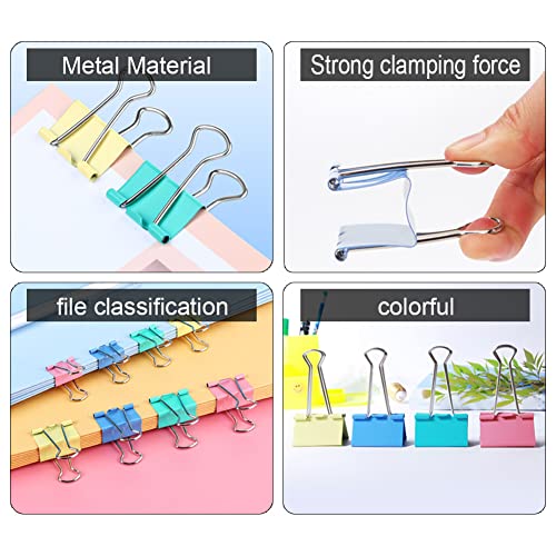 180 Pezzi Binder Clips 15mm Foldback Clips Colore