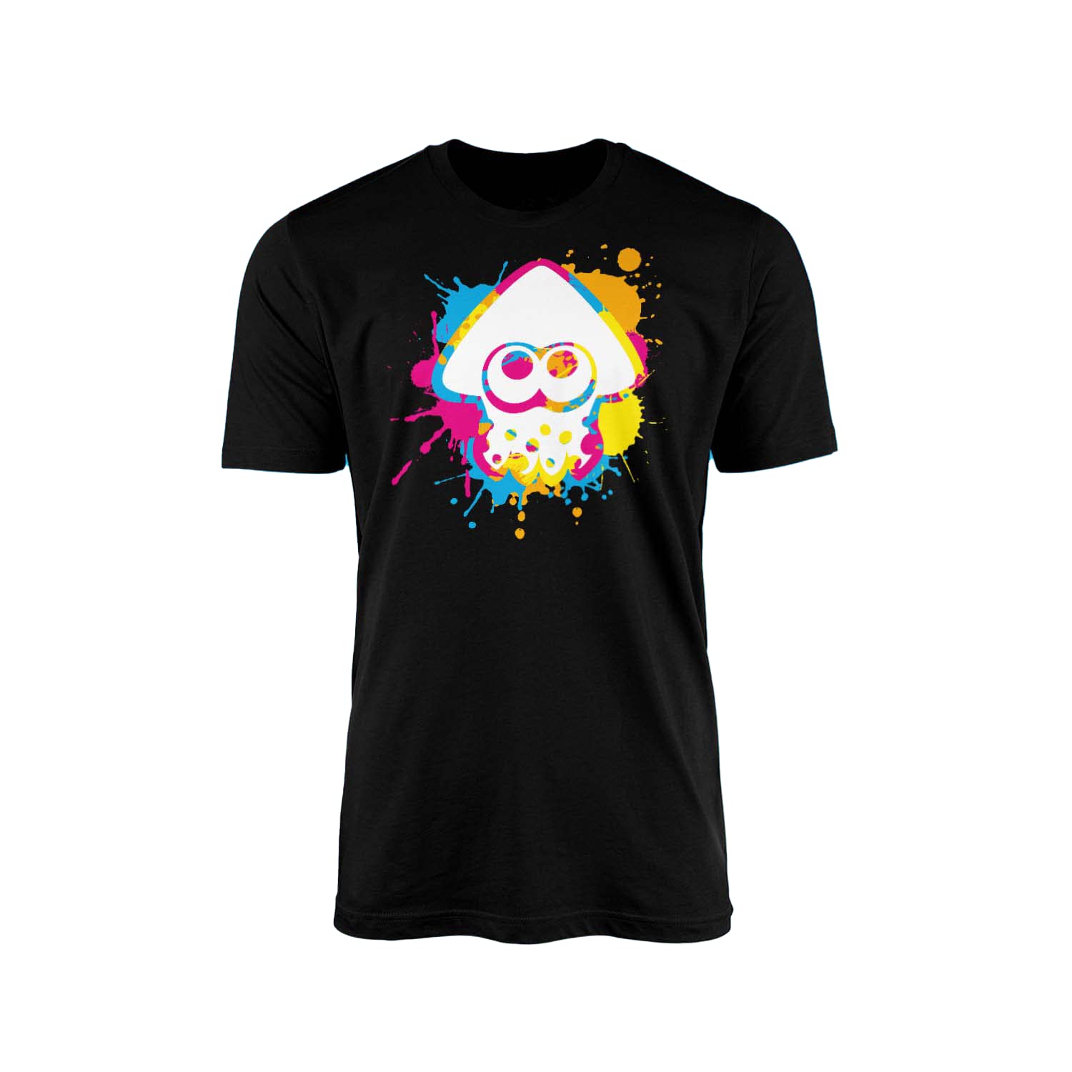 Inkling Colour Ink Splat Camiseta Top Tee - Calamar Splat Octolings Turf War Battles Tercera Persona Shooter Online Videojuego Campaña Adulto Adolescente Niños Regalo Regalo Regalo