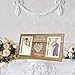 VILIGHT Parents Wedding Gifts from Bride and Groom - Rustic Picture Frame with Love Quotes for Mom and Dad from Newlywed Couples - Holds 2 4x6 Photos