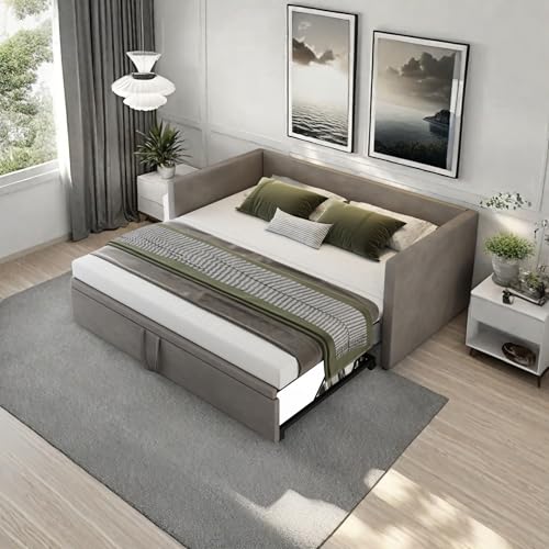 HFASD Schlafcouch Schlafsofa 90/180x200 cm, Einzelbett Tagesbett...