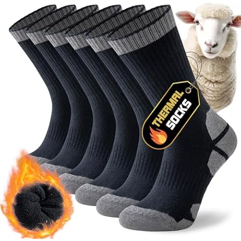 Niorasen Mens Thermal Socks Merino Wool Walking Socks for Men Women, Hiking Socks Cover
