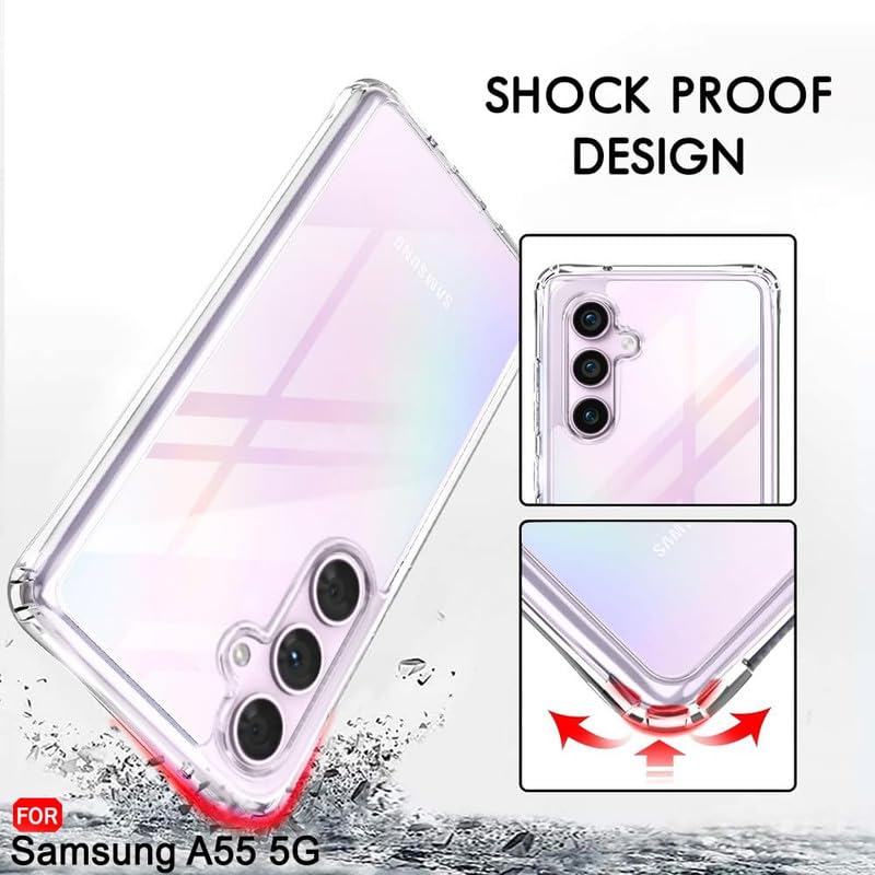Image of Case Creation Brand - Mobile Cover for Samsung Galaxy A55 5G (Soft & Flexible Back Case), Transparent
