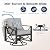 Mvpipi Aluminum Patio Furniture Set, 5 Piece Outdoor Metal Furniture Set w/Rocking Swivel Chairs, 7 Seats Balcony Conversation Sets with Coffee Table, Thick Cushions for Backyard, Poolside, Gray