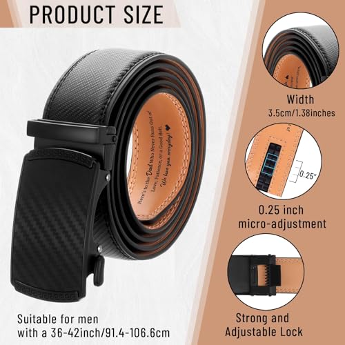 Mens Belt Personalized Engraved Mens Belt Leather Slide Ratchet for Him Husband Birthday Wedding Gift, 36-42inch2