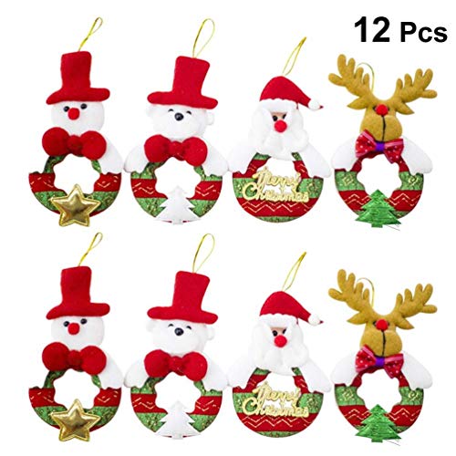 Toyvian Natal Pendurado Bonecos de Tecido Ãrvore de Natal Pendurado Papai Noel Boneco de Neve Urso A