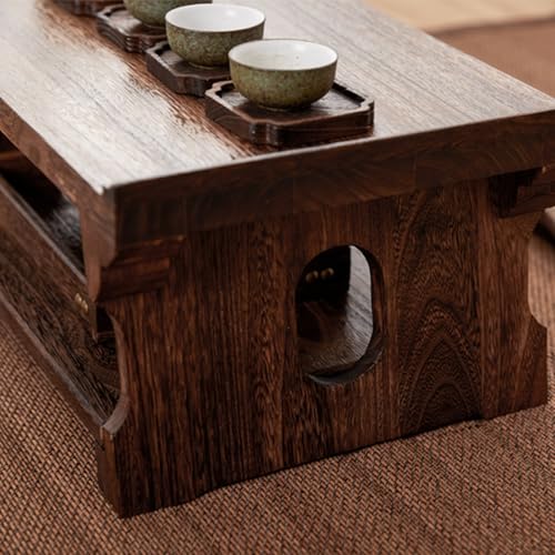 Table Basse Japonaise 80cm Multifonction et Facile à Ranger - 7