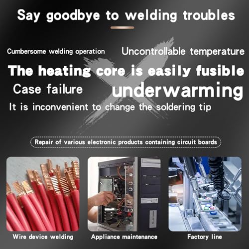 Lötkolben Set,Intern Beheizte Industrielle Laserschweißgerät,Automatische Elektronik Lötpistole Kit mit Entlötpumpe, Pinzette, Lötdraht und Lötkolbenhalter,Handheld Entlöten Zinnpistole für Schmuck