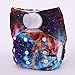 Baby Pocket Cloth Diaper Nappy Hook and Loop, Solar System, One Size Fits All, 36cm x 39cm, PUL, Microfleece, 1 Count