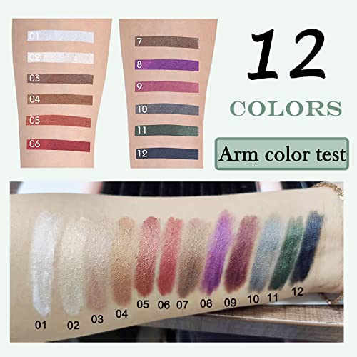 Iguzvaw Cream Eyeshadow Stick,2 In 1 Eye Shadow Pencil Crayon Makeup With Smudger,Multi-Dimensional Eyes Look,Waterproof Long Lasting Hypoallergenic Eye Shadow Sticks (11# Green Shimmer) #TOP5