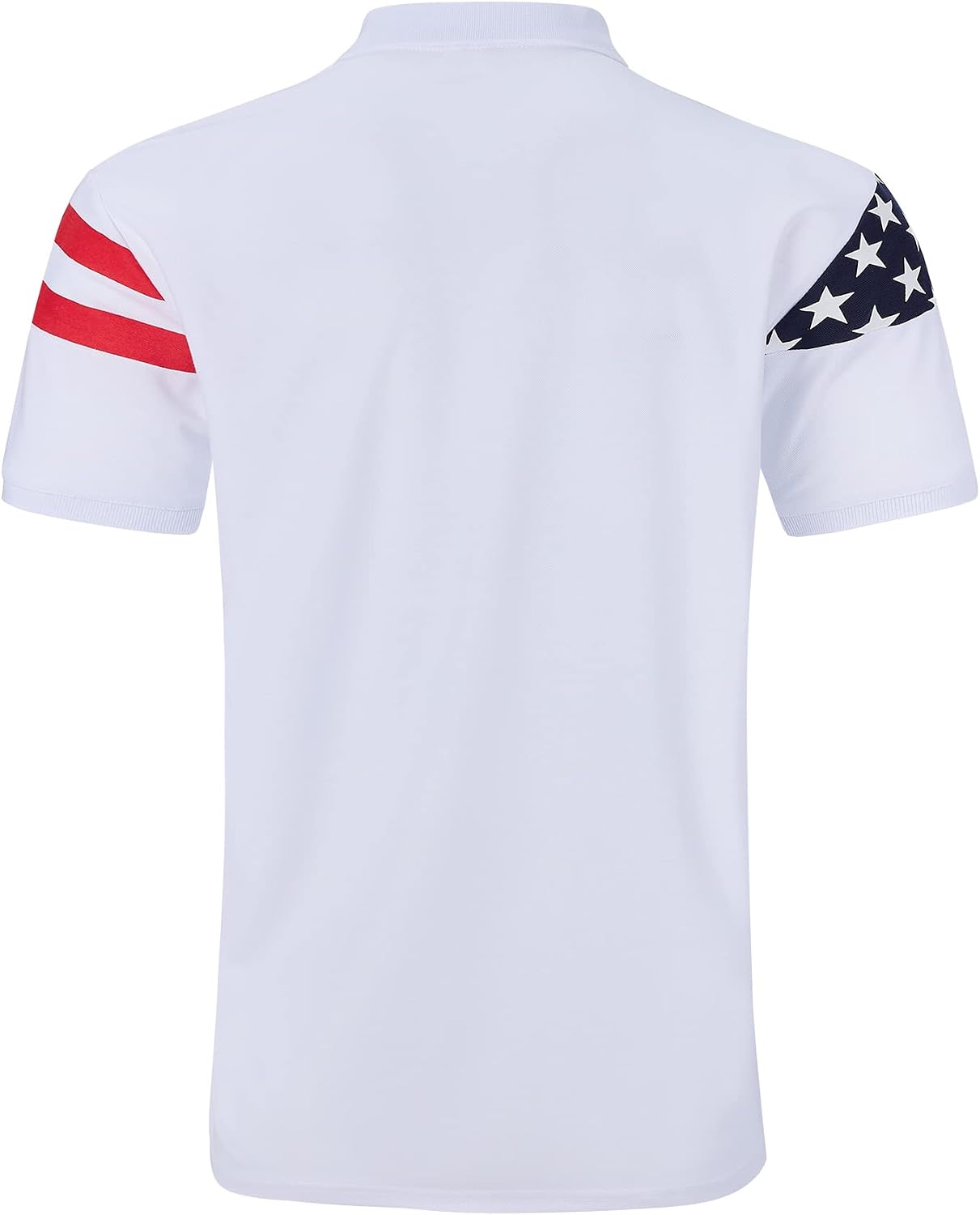 UNIFACO Men's American Flag Polo Shirt Patriotic Performance Golf Short Sleeve Polo T-Shirts M-XXL