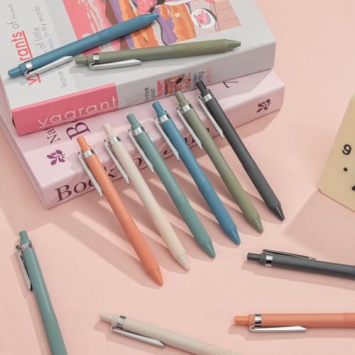 Image of Linbsunne Gel Pens Black Ink Pens for Office 0.5mm Fine Point Pens Smooth Writing Retractable Work Pen (Metal clip-12 pcs)