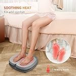 Snailax Vibration Foot Massager with Heat,Remote Control,3 Levels Vibration Intensity & 3 Massage Modes,Electric Foot Legs Back Massager, Gifts for Women/Men/Mom/Dad(Grey)