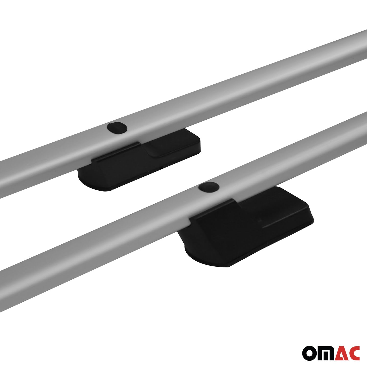 Kit de barras de techo compatible con Citroën Nemo Peugeot Bipper Fiat Qubo – Galería de techo – Porta-Bagajes portabicicletas de techo – Capacidad de carga 75 kg – de aluminio gris – 4 piezas