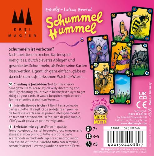 Schmidt Games 40881 Cheat, Bumblebee, Three Magicians Card Game, Multicoloured - Image 2